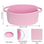 Easter Rope Basket With Transparent Packaging Bag And Ribbon Bow Woven Basket Open Dish Storage Basket Shelf Basket Key Towel