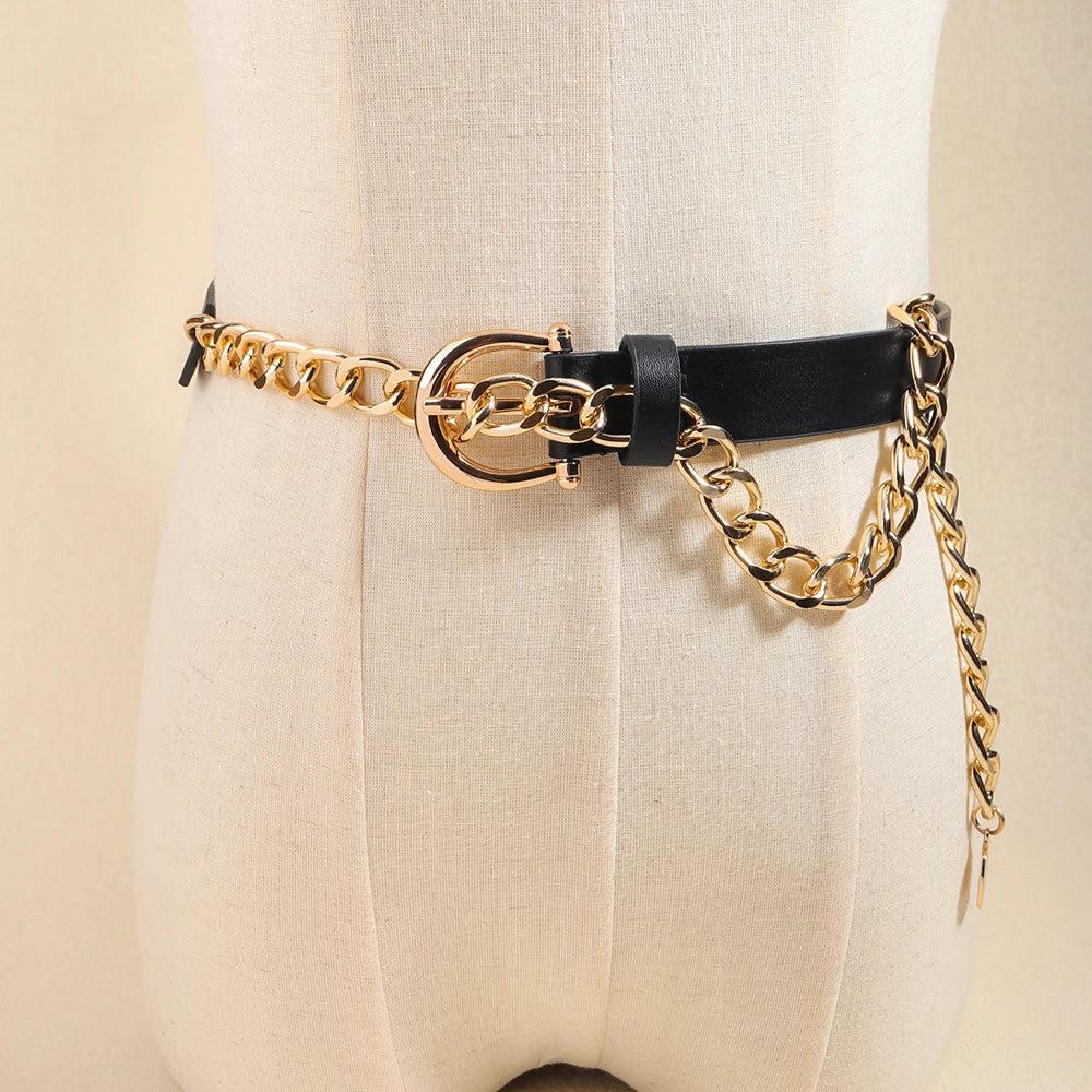 Chain belt fashion personality multi-layer combination belt women's new summer dress decorative belt