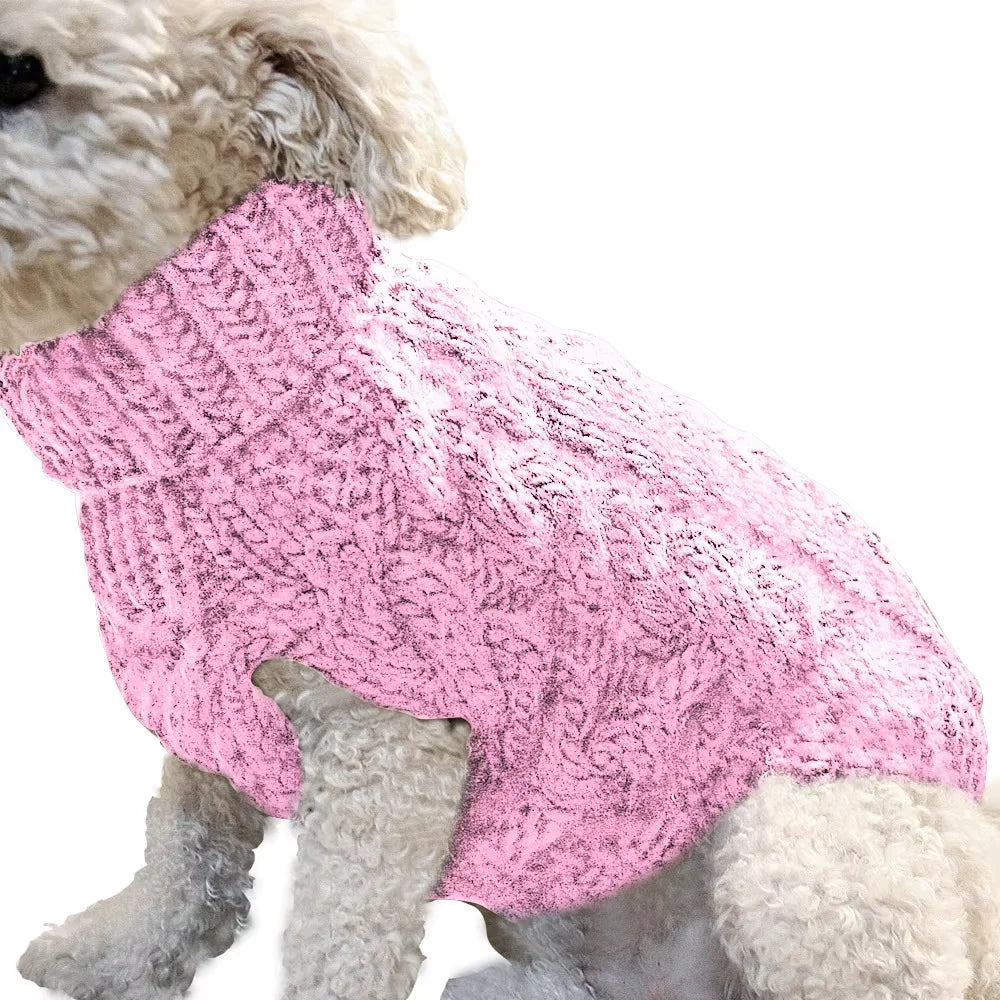Warm Pet Dog Sweaters Winter Pet Clothes Solid Color Design Sweater Fashion Clothing for Pet Dogs Cats Cat Sweater Cats Clothes