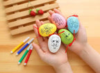 50pack Christmas Easter Funny Cartoon Children Handmade DIY Hand Painted Color Egg Toys Party Birthday Gifts
