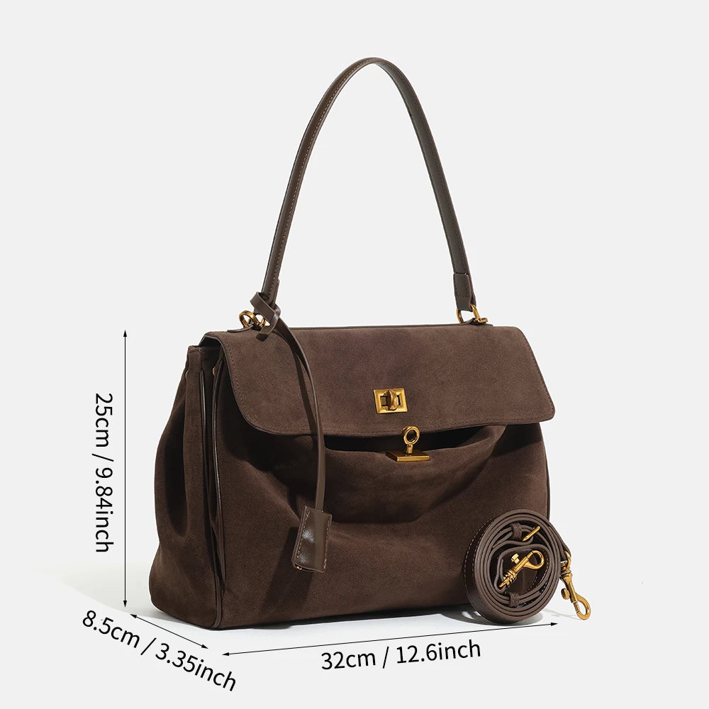 Tote bag, a large-capacity women's commuter underarm bag, a high-end and versatile single-shoulder bag for autumn and winter