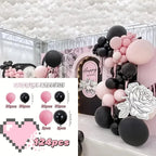124pcs Valentine's Day Themed Balloon Set for Indoor and Outdoor Decoration of Valentine's Day,Anniversaries,and Birthday Party
