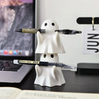 Halloween cute ghost ornament creative desktop decoration for friends birthday gift funny pen holder