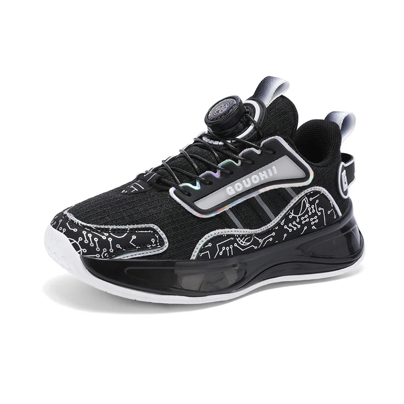 Children Shoes Autumn 2025 New style Breathable rotating button soft sole anti-slip and shock-absorbing sports shoes for boys