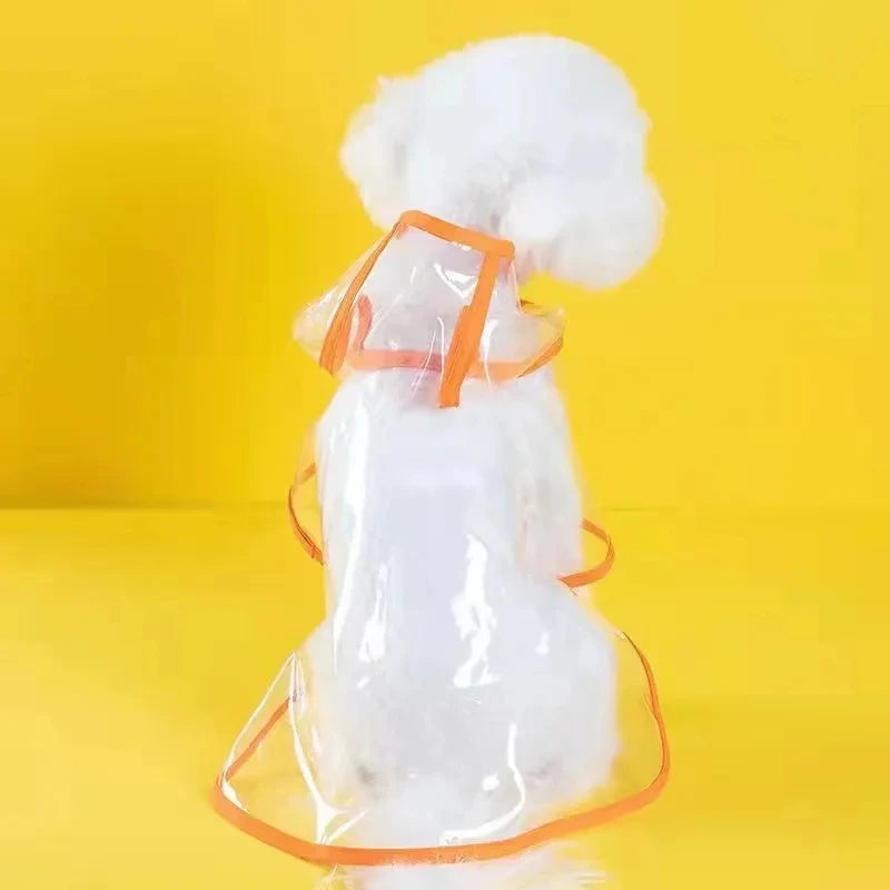 Pet Dog Puppy name-branded clothes Transparent Rainwear Raincoat Pet Hooded Waterproof Jacket Clothes Soft PVC Small Dogs Raincoat Puppy Rain Poncho