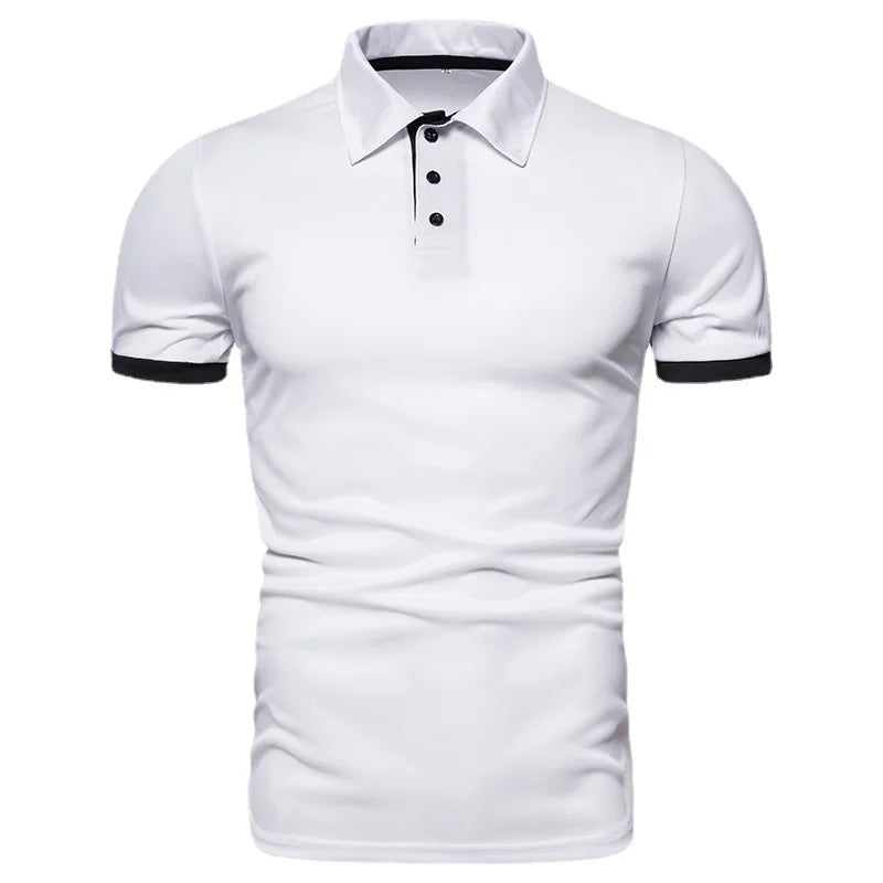 2025 New Mens Polo Shirts Solid Color Short Sleeve Men Polo Shirt Leisure Lapel Man Polo Shirt For Male Tops Shirts
