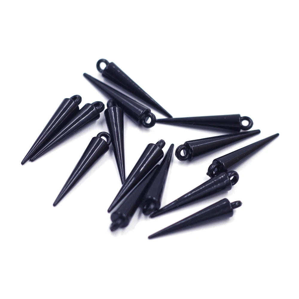 Pendants Spikes Tear Rivet Punk Studs Cone Acrylic For Earring Necklace Charms Jewelry DIY Findings 50Pcs