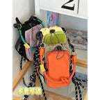 Crossbody bag for women, lightweight and simple hiking bag, lightweight handbag, color blocked mobile phone bag, shoulder bag