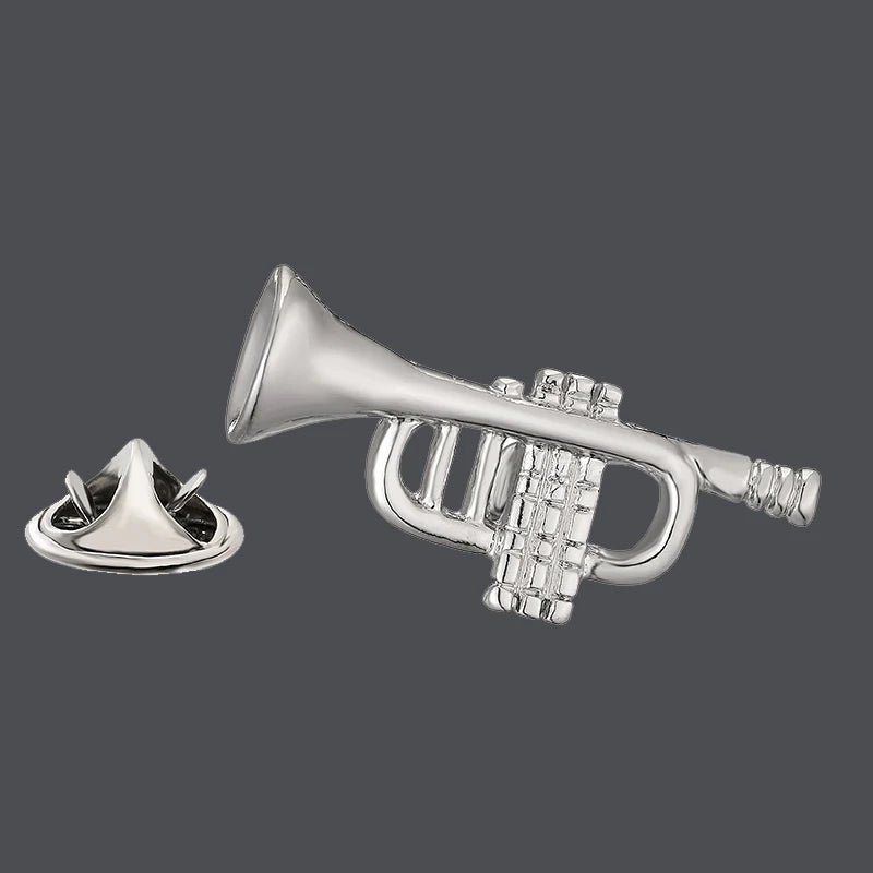 Men's brooch note music equipment rack drum violin guitar piano saxophone design Suit coat lapel pin women's backpack hat badge