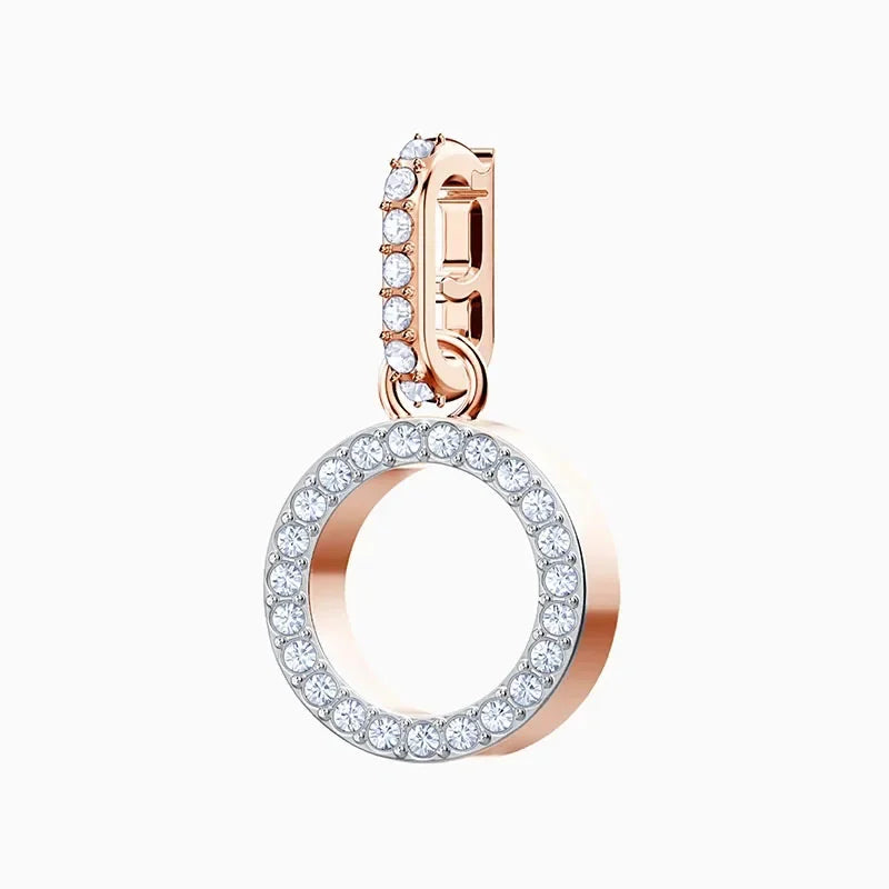 Pendants Fine Jewelry Charming Letter Crystal Pendants Fashion Necklace Bracelet Accessories for Women's Anniversary Gift