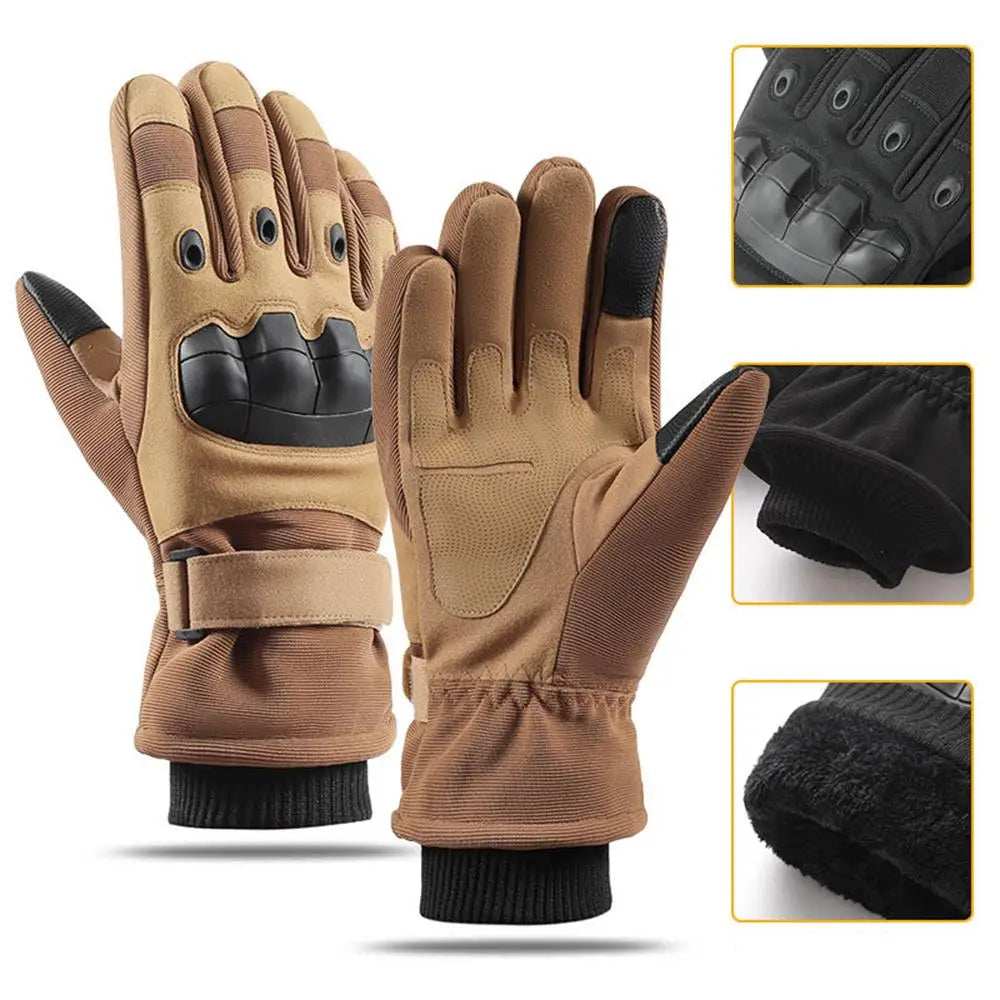 Winter Cold-proof Motorcycle Gloves Full Finger Military Glove Outdoor Sport Guantes Para Motociclistas Black Motocross Glove
