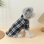 Checked dog shirts, puppy clothes, small and medium-sized soft pet T-shirts, holiday shirts are suitable for all seasons