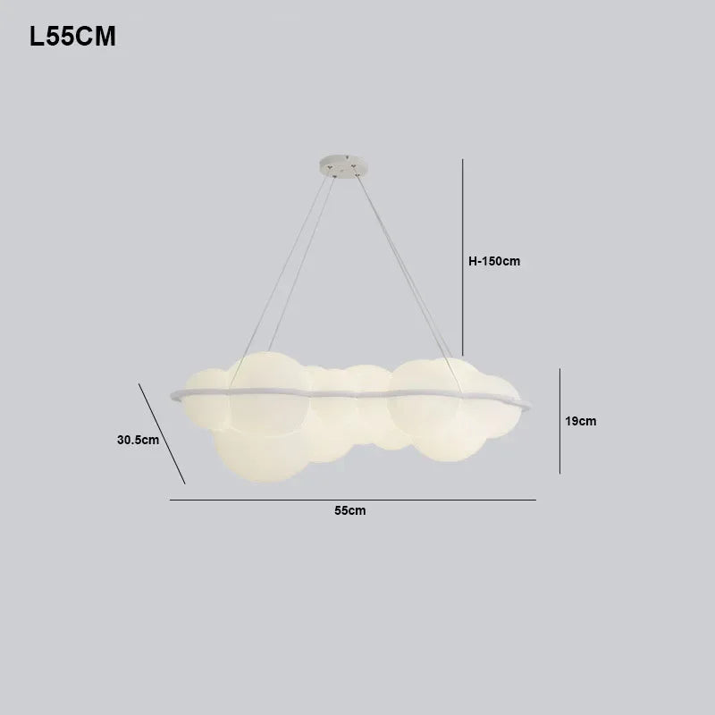 Modern living room pendant light Nordic designer pendant light bedroom dining room decoration cream style ceiling cloud light