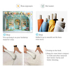 Easter Photography Background Party Decoration Spring Flowers Green Grass Wooden Door Rabbit Bunny Eggs Baby Portrait Photo Prop