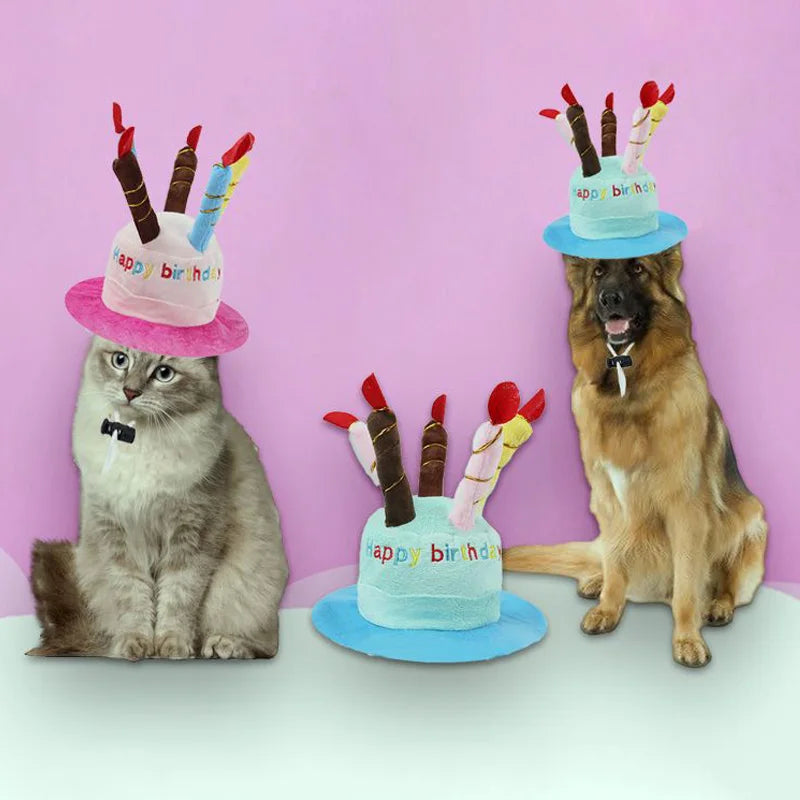 Pet Hats Pet Dog Hat for Birthday Party Adjustable Dog Hats Cats Dog Costumes Puppy Grooming Dress Up Hat Pet Supplies