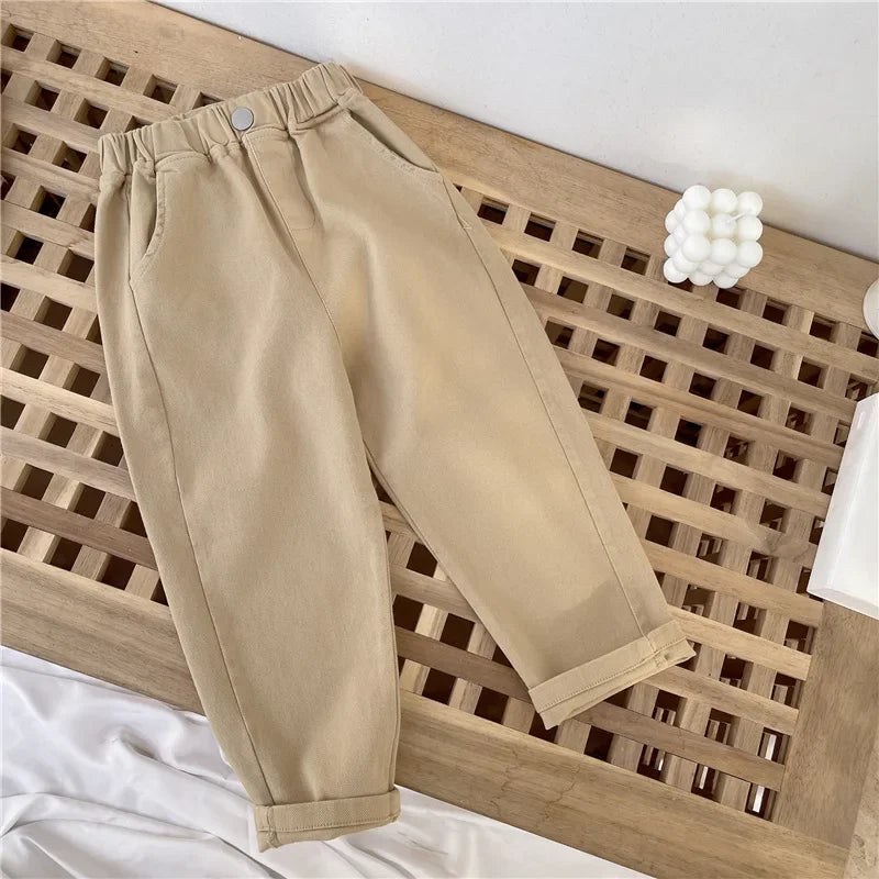 Kids Pants Boys Casual Pants 2-8 Years Children Harem Pants Summer Girls Loose Solid Color Sport Trousers Kids Fashion Clothes