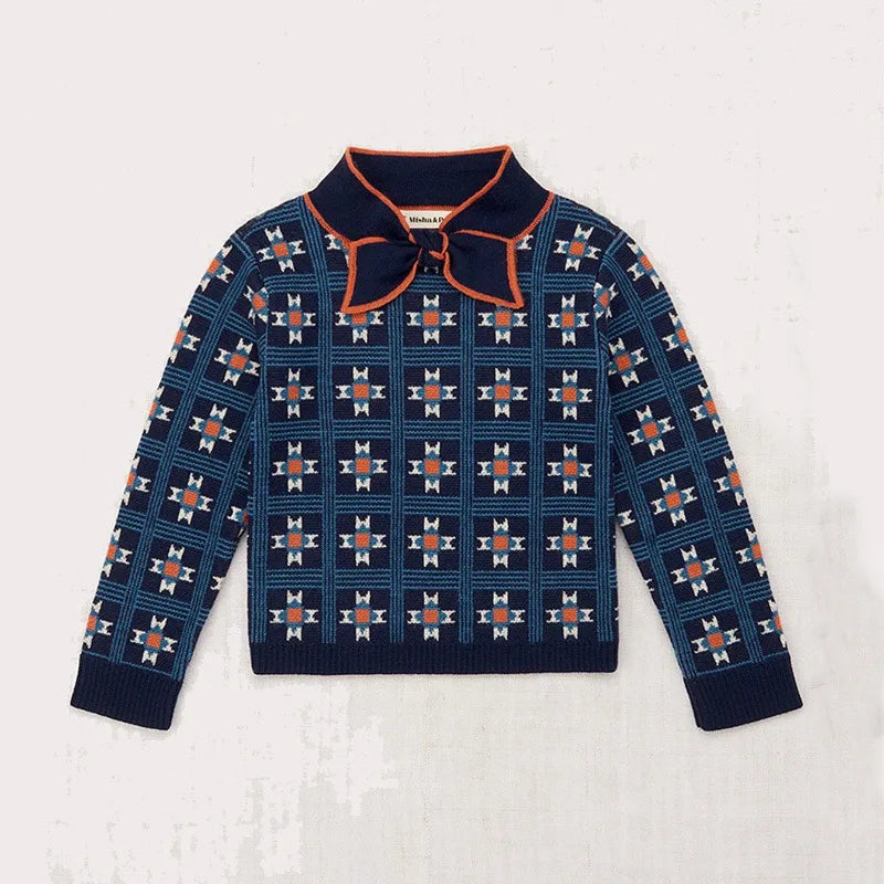 Kids Sweaters 24 Winter Girls Cute Embroidery Cartton Print Outwear Cardigan Clothing