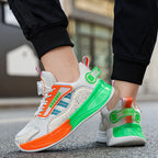 Children Shoes Autumn 2025 New style Breathable rotating button soft sole anti-slip and shock-absorbing sports shoes for boys