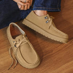 Men's wide toe barefoot shoes classic retro casual shoes lightweight outdoor sports walking shoes khaki thick soled work shoes