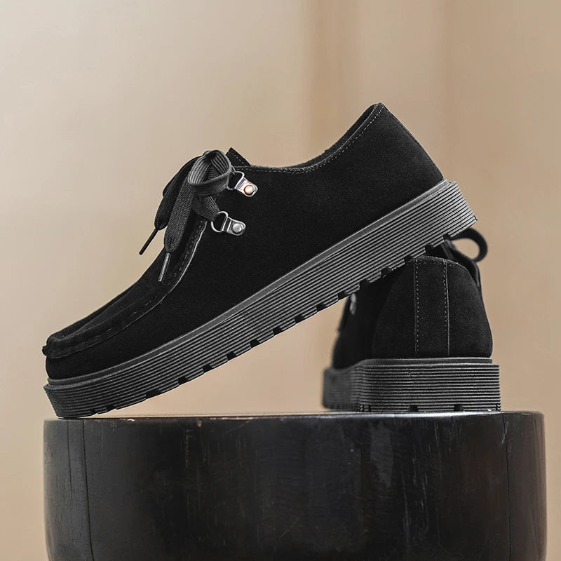 Men's wide toe barefoot shoes classic retro casual shoes lightweight outdoor sports walking shoes khaki thick soled work shoes