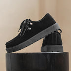 Men's wide toe barefoot shoes classic retro casual shoes lightweight outdoor sports walking shoes khaki thick soled work shoes