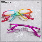 56405 Blue Light Blocking Computer Glasses Women Fashion Tr90 Frame Vintage Irregular Eyewear Anti Eyestrain Eyeglasses