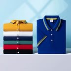 Men Polo T-shirt Logo Customizable Golf Hombre Polos 50% Cotton Daily Smart Casual Clothing Summer Autumn Lapel Top Personalized