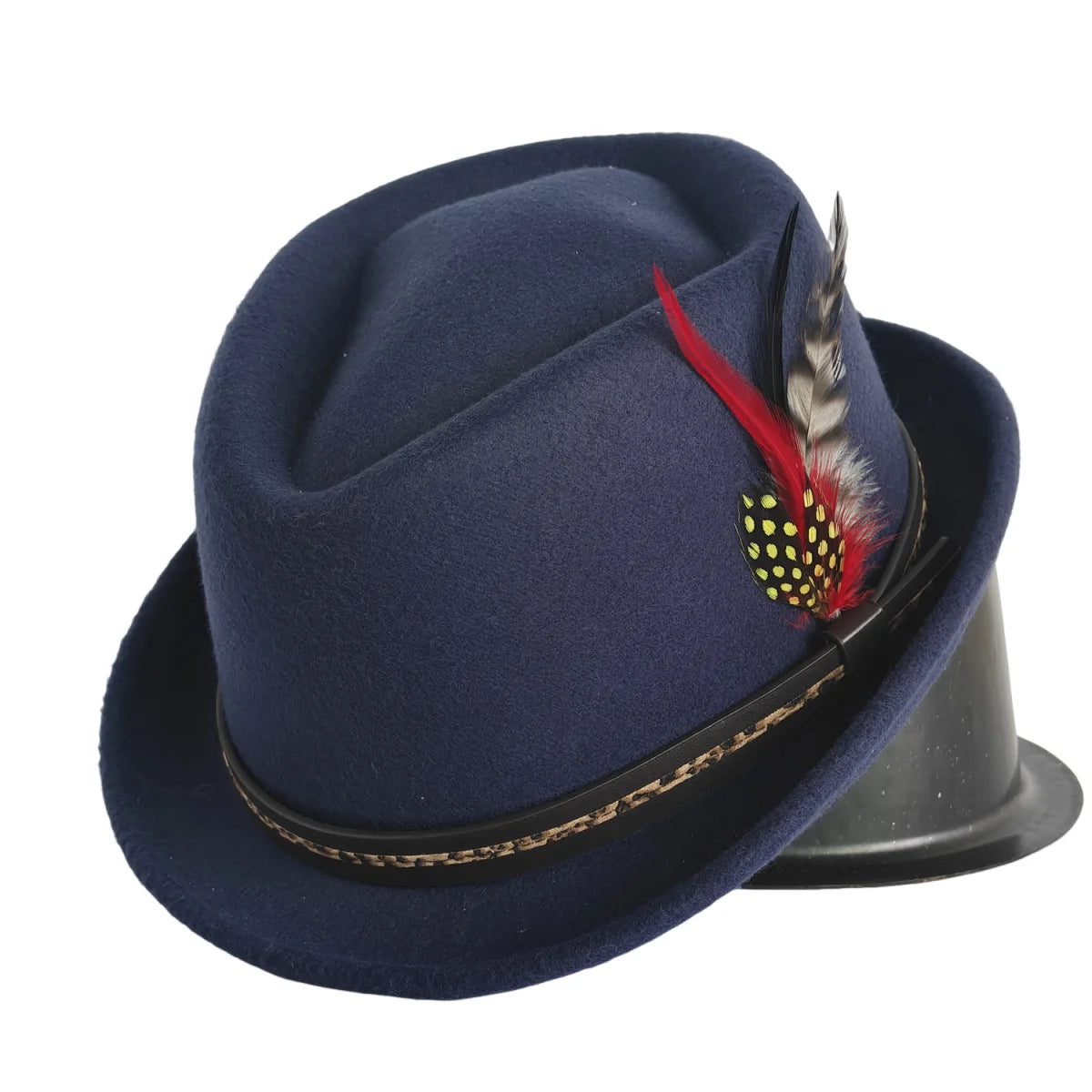 Trendy Fedora Hat for Women Men Solid Color Fedoras Jazz Cap Outdoor Casual Panama Cowboy Hats Feather Accessories