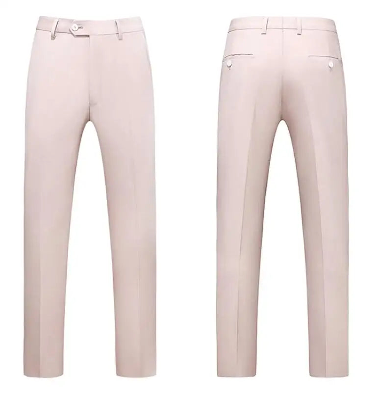 Men Formal Pants, 2025 New Elegant Man Office Work Pant, Casual Polyester Fiber Trousers Men 17 Colors Pantalones Hombre