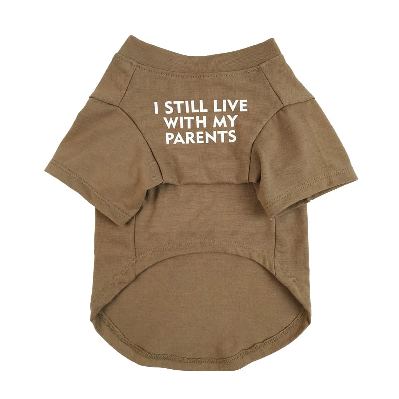 Letter Printed Dog T Shirts for Small Medium Dogs, Cotton Breathable Pet Apparel Puppy Dog Shirt Spring Summer Dog Clothes