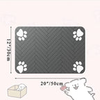 Pet Feeding Dropshipping Pet Placemat for Food and Water Bowl, with Waterproof Rubber Backing, Quick Dry Water Mat for Dog Cat