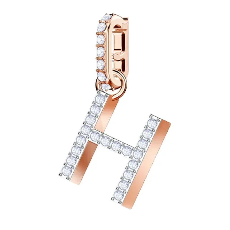 Pendants Fine Jewelry Charming Letter Crystal Pendants Fashion Necklace Bracelet Accessories for Women's Anniversary Gift