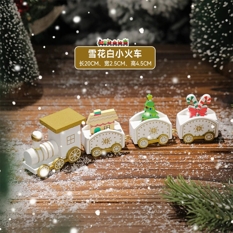 Merry Christmas Home Decor: Christmas Train, Mini Christmas Tree & Reindeer - Xmas/Navidad/Happy New Year Gift Option