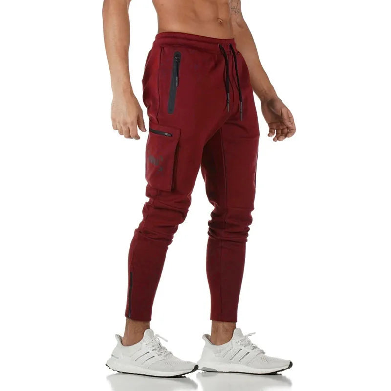 Men's Work Pants Are Sporty Lightweight Elastic Breathablepersonalizedquick Drying Outdoor Fitnessrunning Training, Multi Pocket