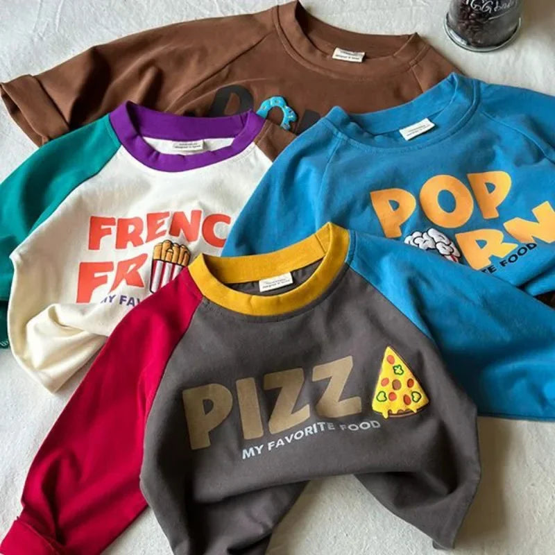 Children T-shirt  Autumn T-shirt for Kids Long Sleeve Girls Tops Boys Tees 1-10years School Baby Blouse Toddler Outerwear