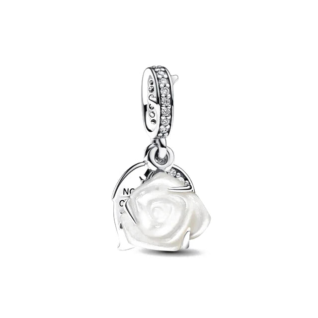 Valentine's Day 925 Silver Love Heart Flower Charm Mother Balloon Mom Bead Lock You Dangle Fit Original Bracelet Jewelry Pendant