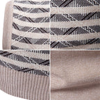 Men's Sleeveless Vest Sweater Casual Streetwear Knitted Pullover Vintage Waistcoat Sweater Top Striped Knit Clothing for Man