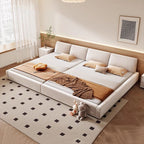 Bedroom Aesthetic Bed Modern Luxury Frame Rail Multifunctional Bed King Size Headboard Camarotes Para Dormitorio Furnitures