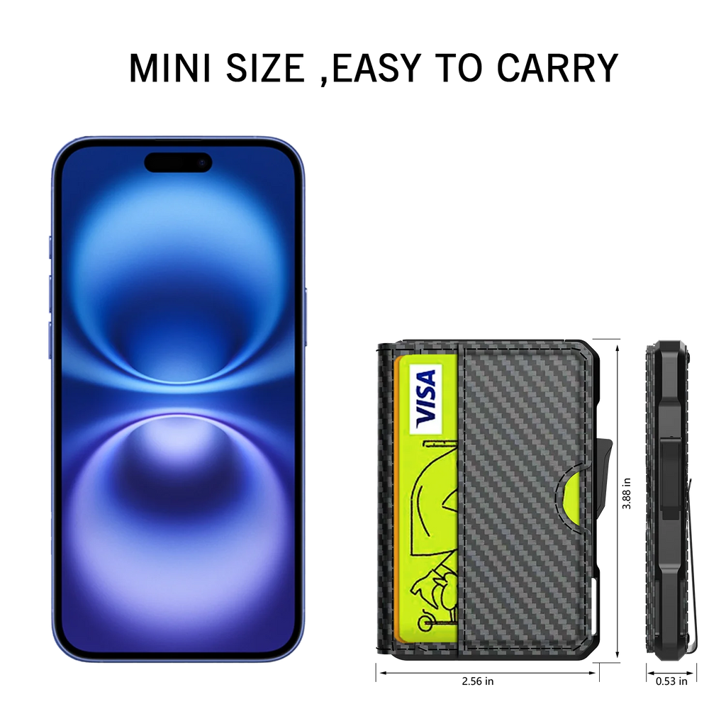 Wallet for Men - with Money Clip Slim Leather Slots Credit Card Holder RFID Blocking Bifold Minimalist Wallet