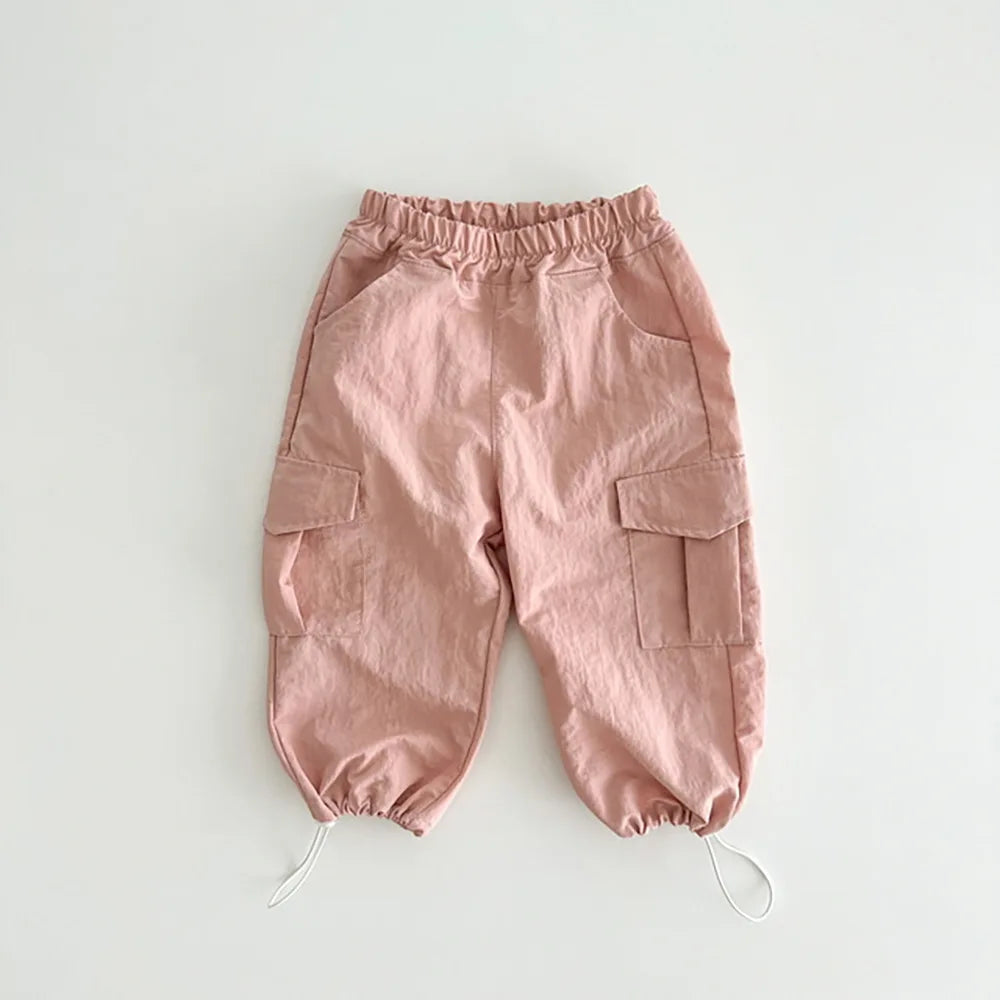 Children Pants 2024 Autumn New Korean Simple Fashion Boy's Trousers Solid Color All Match Girl's Pants Casual Trousers