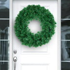 30/40cm Artificial Green Wreath PVC Wall Wreaths Seasonal Home The Wreath Christmas Ribbon Wreath Front Door Fall Wreaths