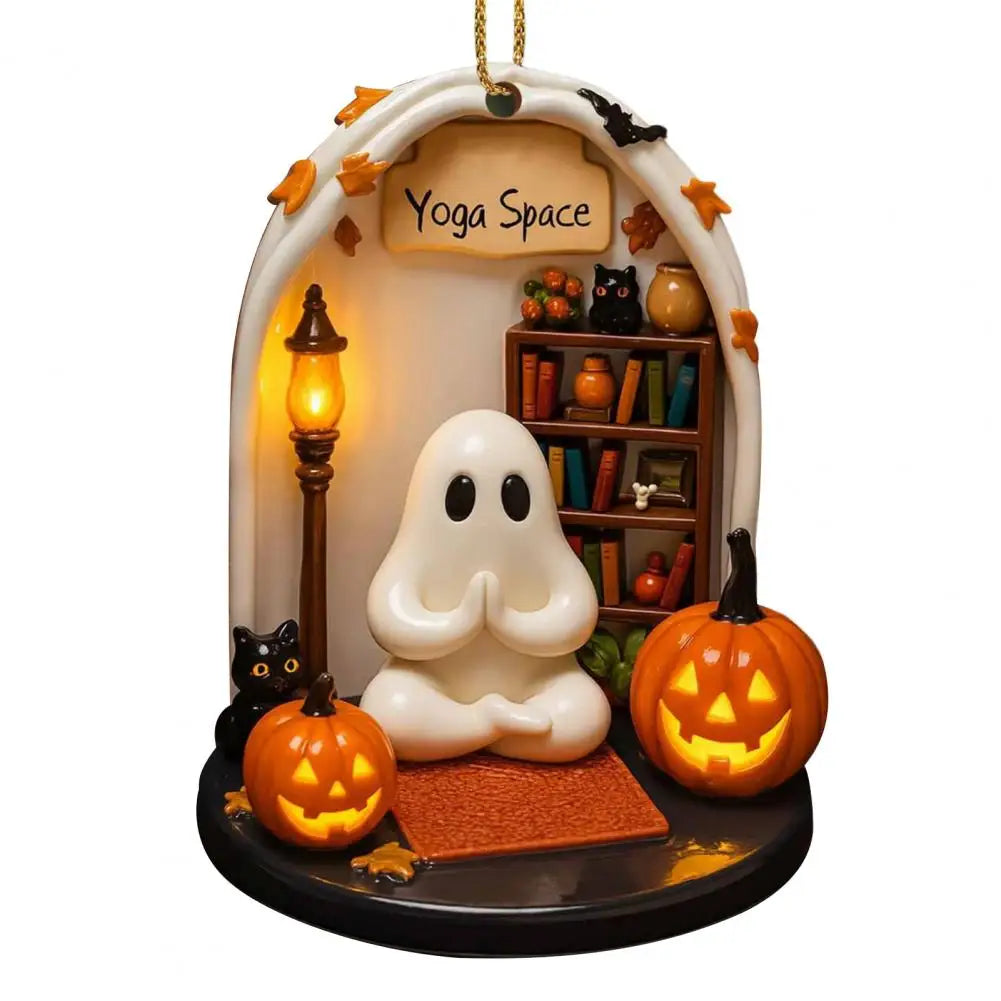 Adorable Halloween Decorations Ghost Scene Decor Spooky Halloween Ghost Ornaments for Indoor Home Decor Acrylic for Reading