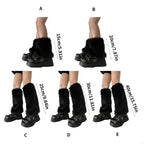 Faux Furs Leg Warmer,Warm Soft Cozy Fuzzy Leg Warmer Boot Cuffs Cover for Women Party Costumes Boot Sleeves Boot Covers