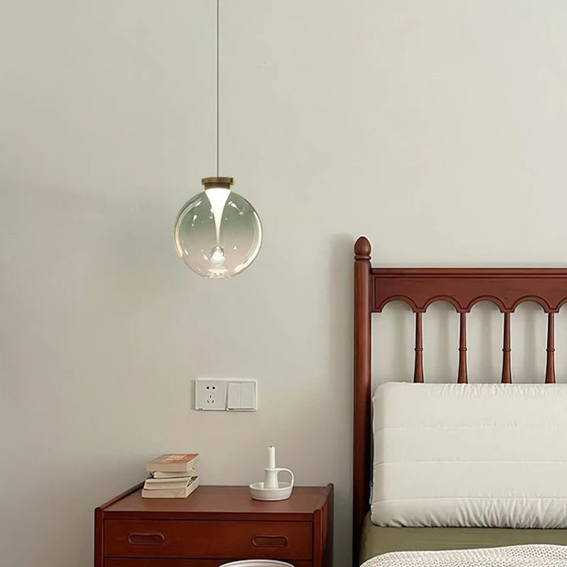 Designer Nordic Modern Minimalist Bedroom Headboard Creative Raindrop Restaurant Bar Glass Globe Aisle Balcony Chandelier