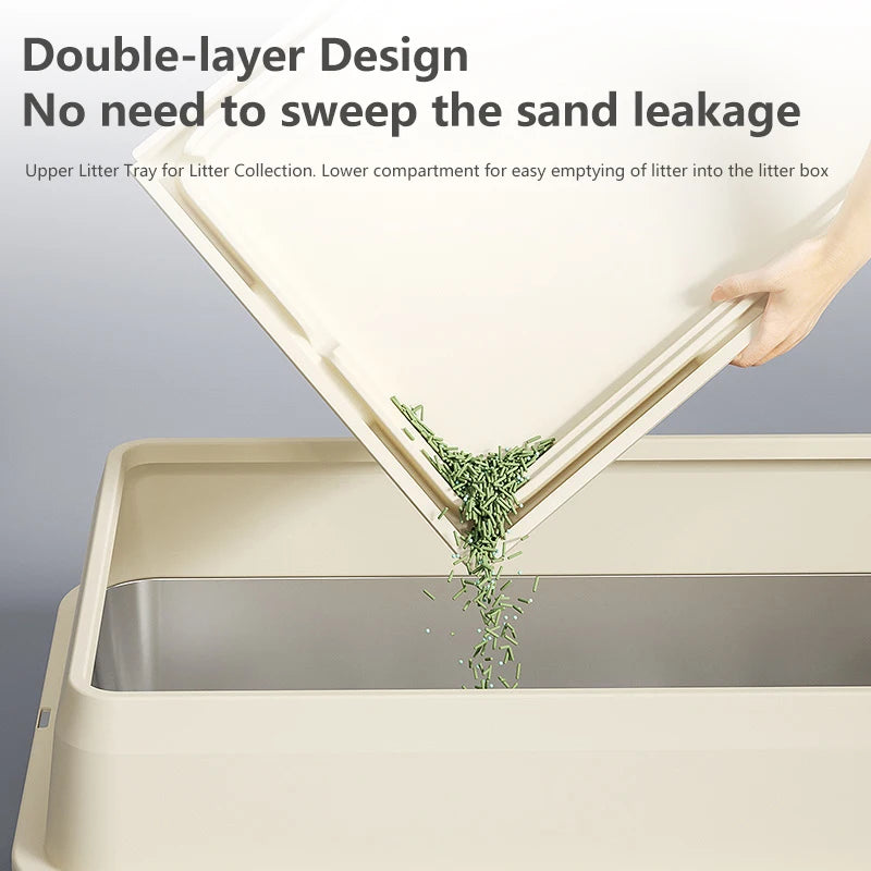 Pet Cat Litter Mat Waterproof Double Layer Mats Pet Litter Box Mat Clean Pad Products For Cats Accessories Pet Clean Supplies