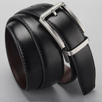 Genuine Leather Belt Double sided belt Men Belt Laser engraving Luxury Strap Male New Fashion Retro pin buckle High Quality