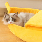 Pet Bed Banana Cat Bed House Funny Cute Cozy Cat Mat Beds Warm Durable Portable Pet Basket Kennel Dog Cushion Cat Supplies Multicolor
