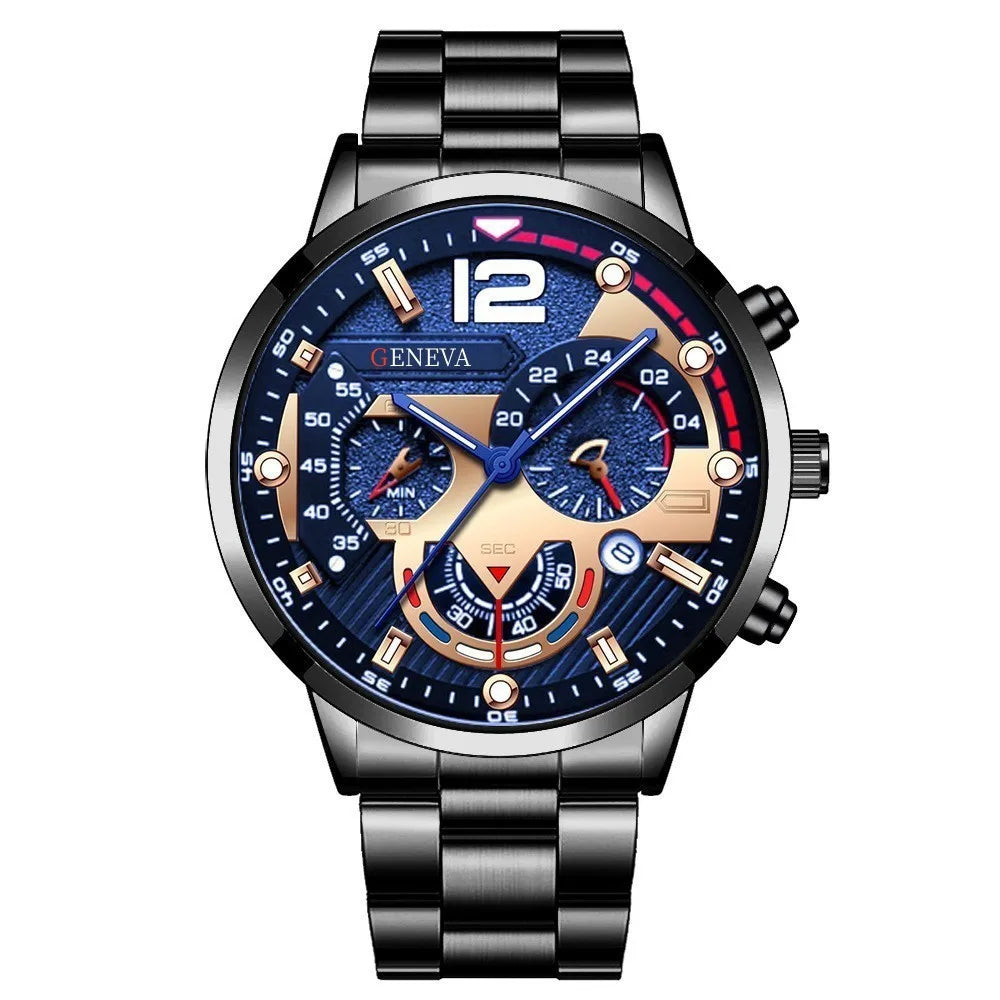 Luxury Men Watch Fashion Luminous Clock Steel Watch Calendar Quartz Wristwatch Business Watch Relogio Masculino Часы Мужские