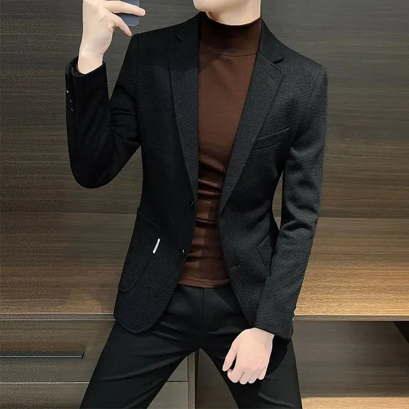 Coats Spring Autumn High Quality Jacket for Men New In Menswear Fashion 2024 Casual Clothing Clothes Loose Man Suits and Blazers
