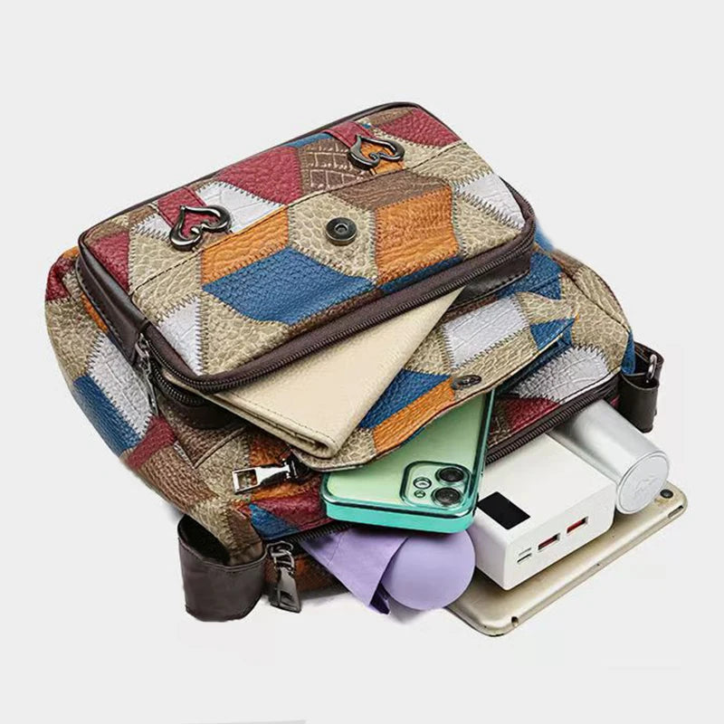 Ladies' handbag, mom's bag, can be carried across the shoulder with a geometric design, suitable for work occasions.